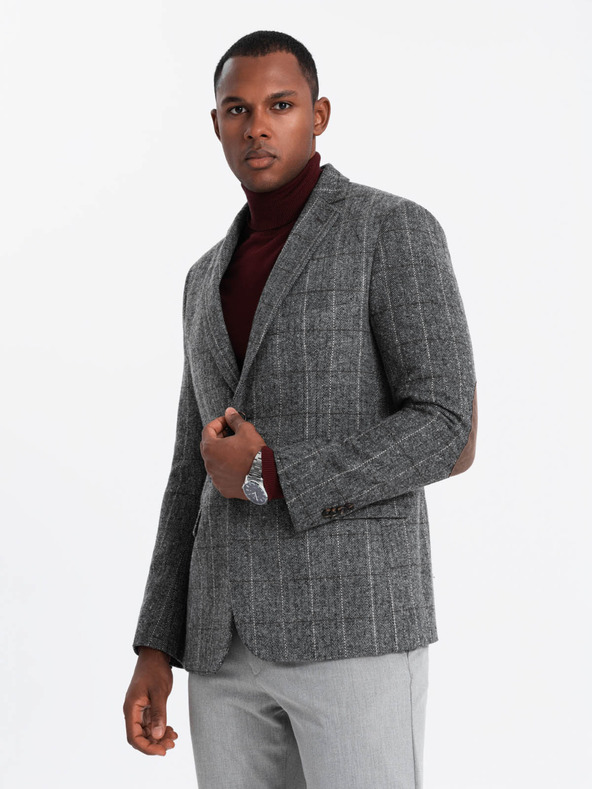 Ombre Clothing Elegante strukturierte Herren-Strickjacke Ombre Clothing
