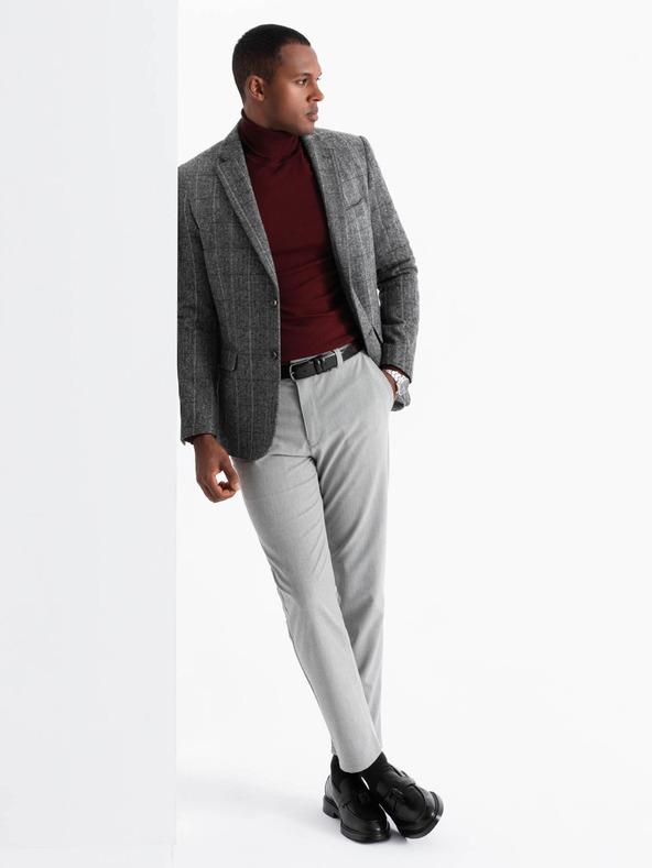 Ombre Clothing Elegante strukturierte Herren-Strickjacke Ombre Clothing