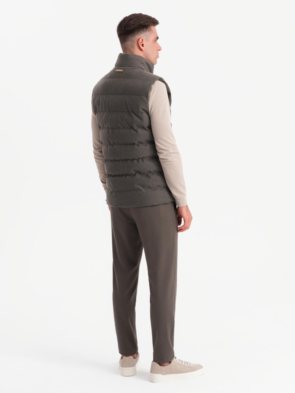 Ombre Clothing Herren-Steppweste mit Neon-Akzenten Ombre Clothing