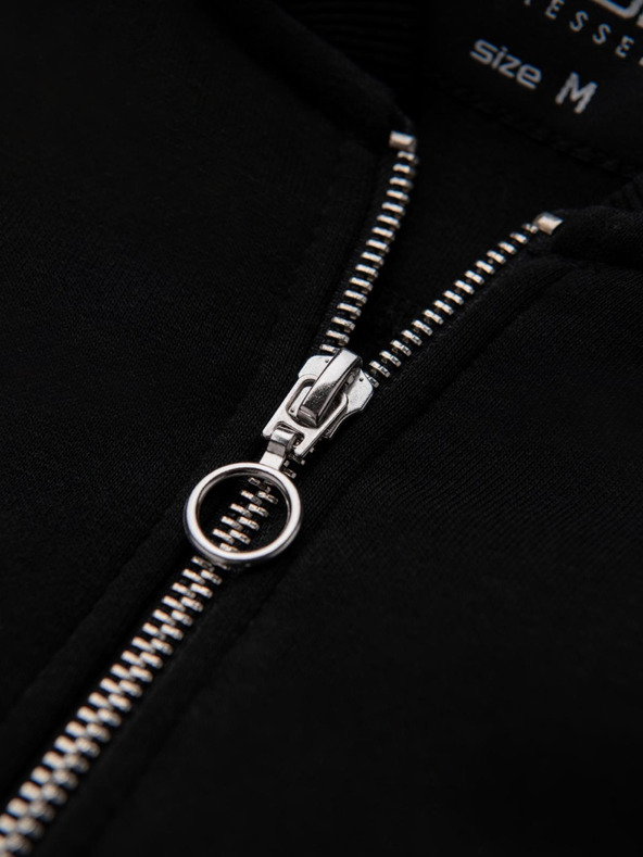 Ombre Clothing Herren Baumwoll-Stretch-Bomber-Sweatshirt schwarz Ombre Clothing