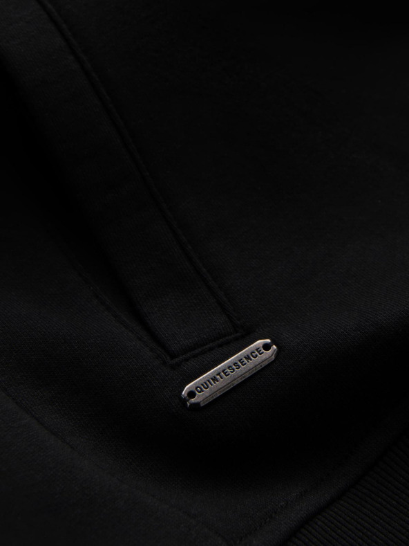 Ombre Clothing Herren Baumwoll-Stretch-Bomber-Sweatshirt schwarz Ombre Clothing