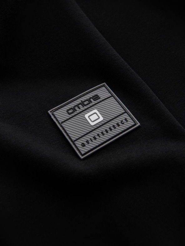 Ombre Clothing Herren Baumwoll-Stretch-Bomber-Sweatshirt schwarz Ombre Clothing