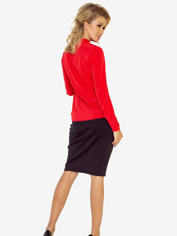 numoco Rote Damenbluse mit Numoco-Gewebe