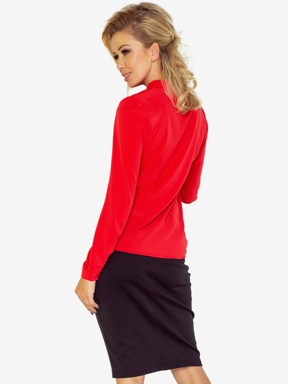 numoco Rote Damenbluse mit Numoco-Gewebe