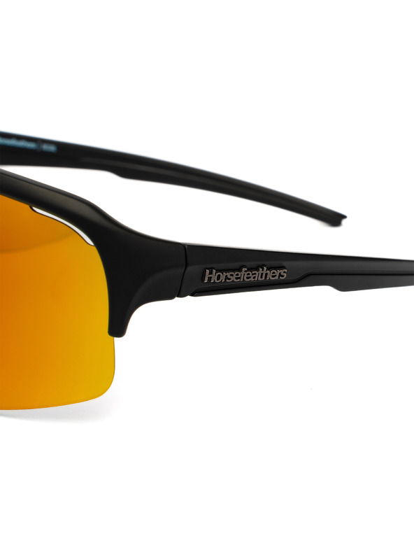 Horsefeathers Fahrradbrille Recoil - mattschwarz/verspiegelt rot HORSEFEATHERS