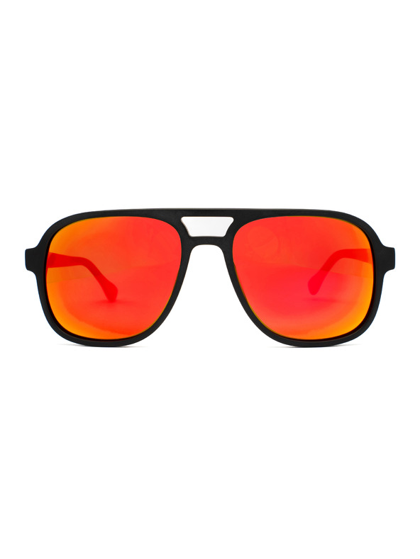 Horsefeathers Sonnenbrille Corp - mattschwarz/verspiegelt rot HORSEFEATHERS