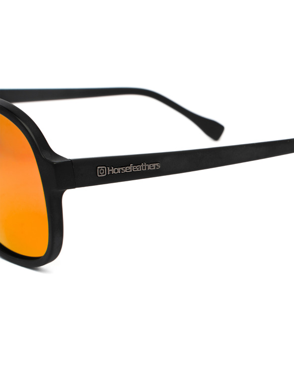 Horsefeathers Sonnenbrille Corp - mattschwarz/verspiegelt rot HORSEFEATHERS