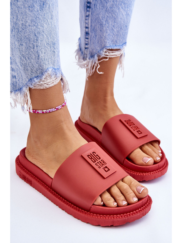 BIG STAR SHOES Damen Big Star Rote Hausschuhe