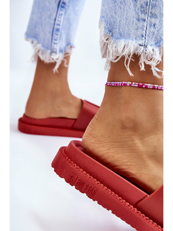 BIG STAR SHOES Damen Big Star Rote Hausschuhe