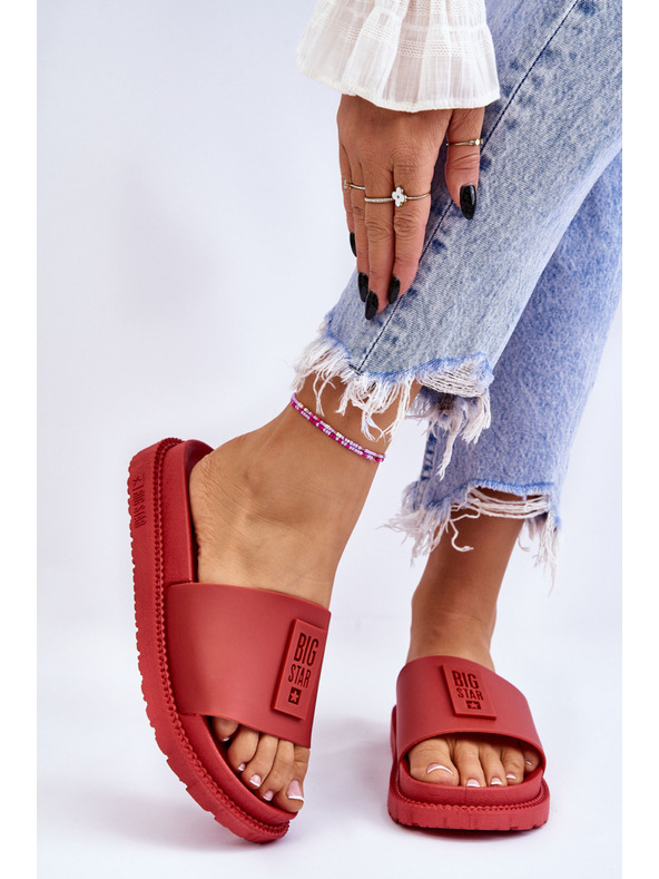 BIG STAR SHOES Damen Big Star Rote Hausschuhe