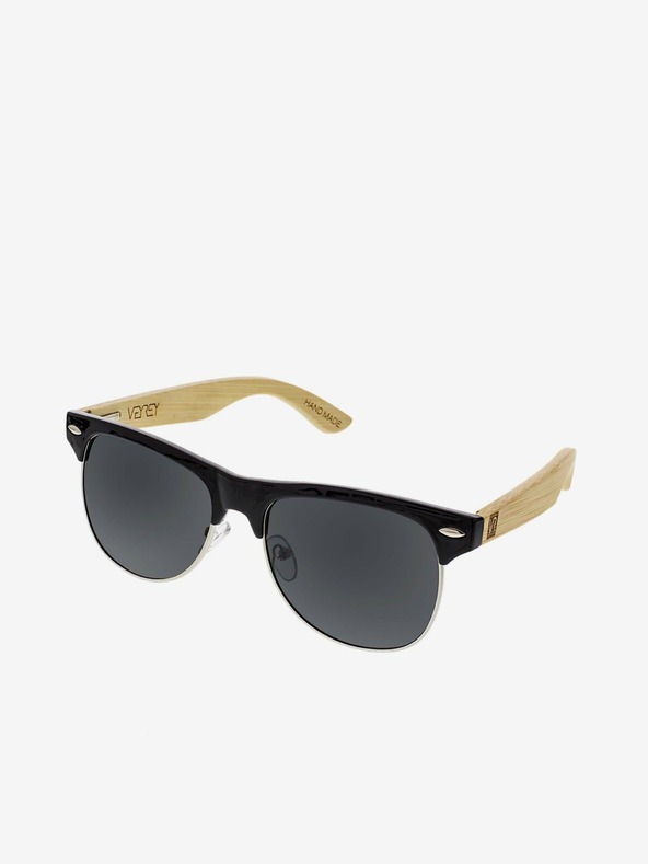 VEYREY VeyRey Sunglasses Polarized Semi-Frame Sunglasses Hyalos Schwarz Brillen