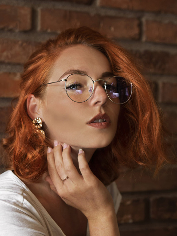 VEYREY VeyRey Blue Light Blocking Brille Oval Dilton Silber