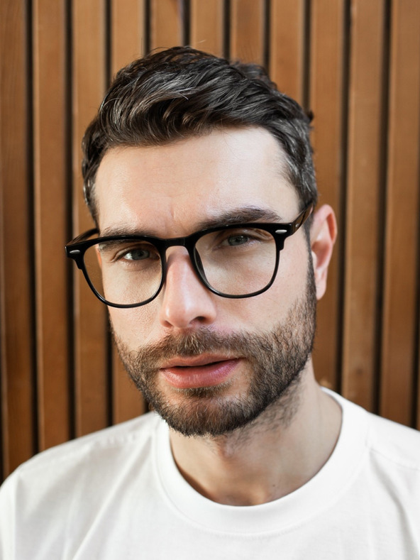 VEYREY VeyRey Blue Light Blocking Brille Square Yngve Schwarz