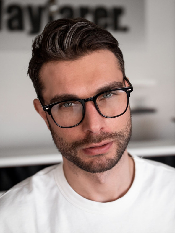 VEYREY VeyRey Blue Light Blocking Brille Square Yngve Schwarz