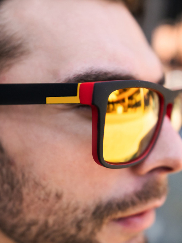VEYREY VeyRey Teo Herren-Sonnenbrille, schwarz, polarisiert