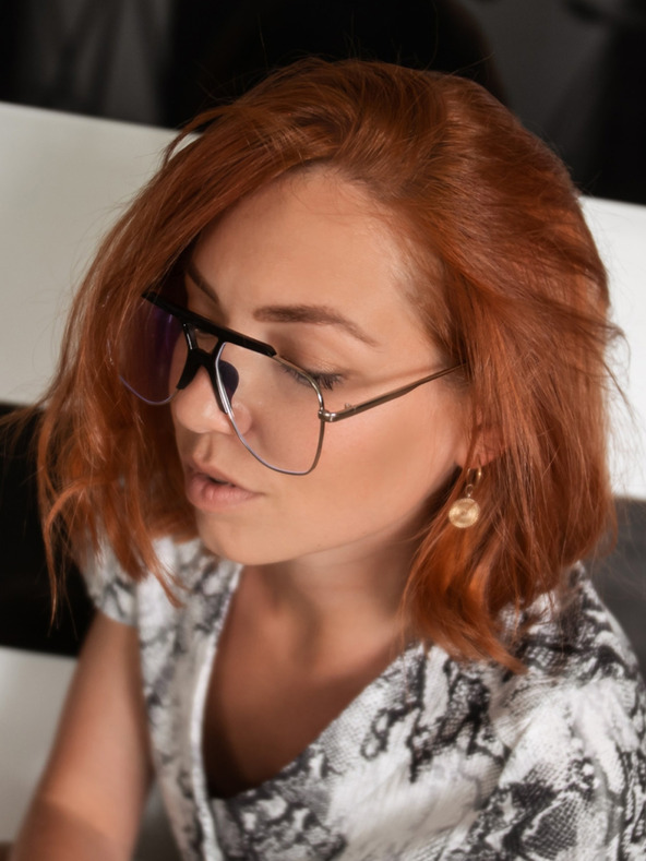 VEYREY VeyRey Asa Silber Blau Lichtblockierende Sonnenbrille