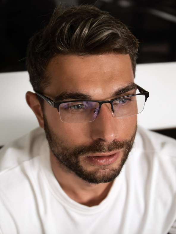 VEYREY VeyRey Blue Light Blocking Brille Square Sture Schwarz
