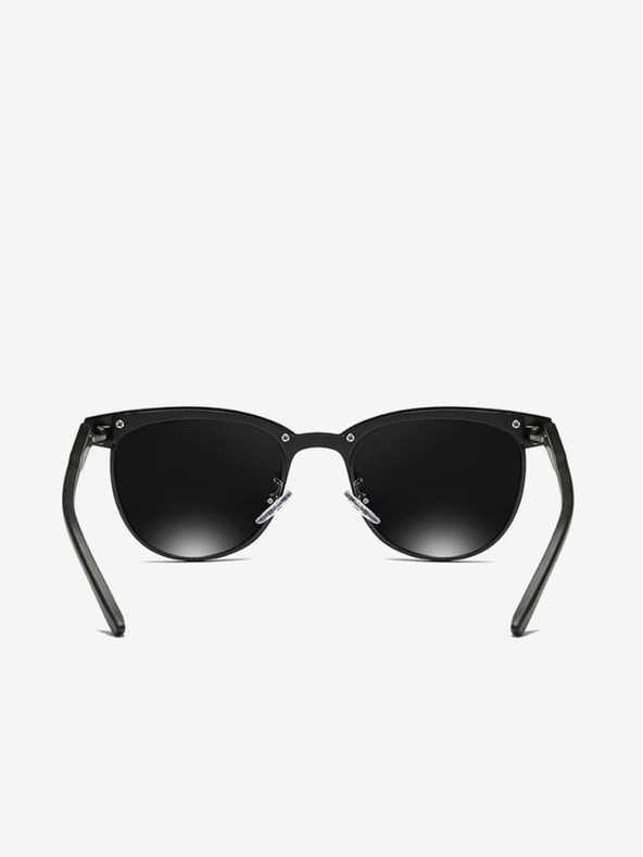 VEYREY Schwarze polarisierte Sonnenbrille mit Halbrahmen VeyRey Bisegni
