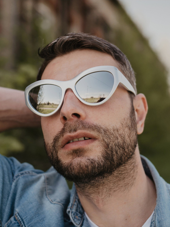 VEYREY Silberne Unisex-Sport-Sonnenbrille VeyRey Gimphrailius