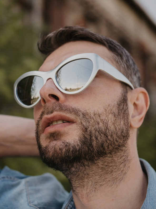 VEYREY Silberne Unisex-Sport-Sonnenbrille VeyRey Gimphrailius