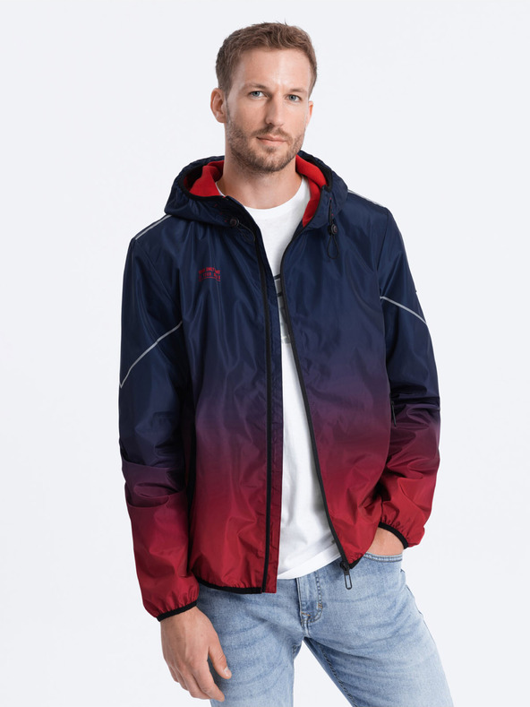 Ombre Clothing Rote und blaue Herren-Sportjacke von Ombre Clothing