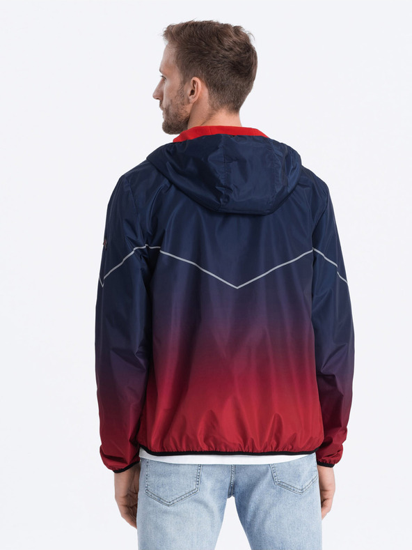 Ombre Clothing Rote und blaue Herren-Sportjacke von Ombre Clothing