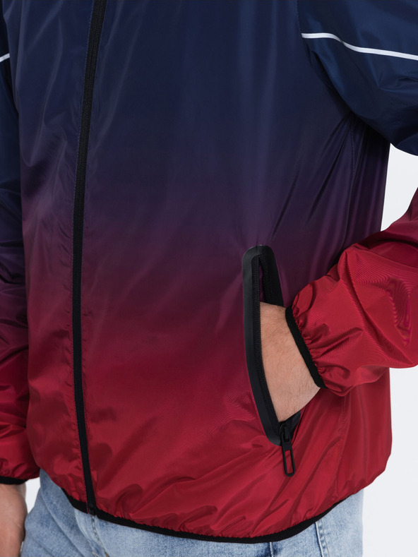 Ombre Clothing Rote und blaue Herren-Sportjacke von Ombre Clothing