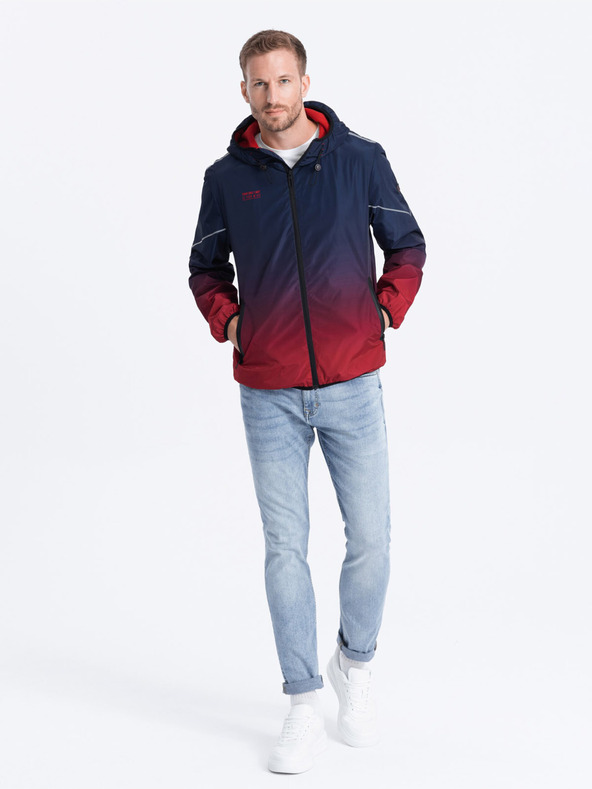 Ombre Clothing Rote und blaue Herren-Sportjacke von Ombre Clothing
