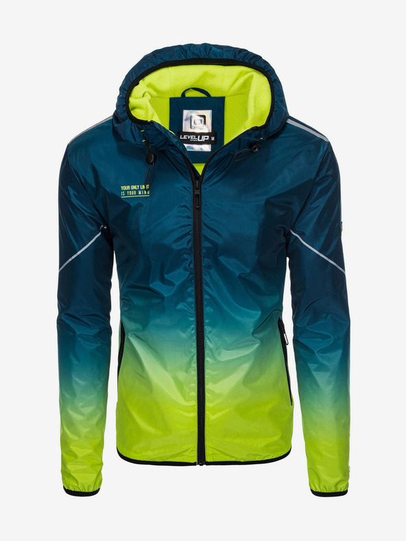 Ombre Clothing Grüne und petrolfarbene Herren-Sportjacke von Ombre Clothing