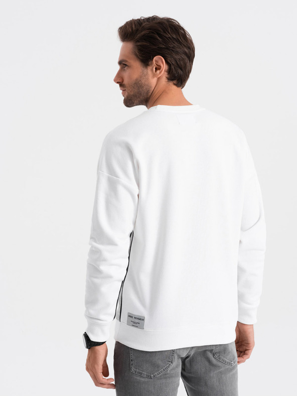 Ombre Clothing Graues und weißes Herren-Sweatshirt Ombre Clothing