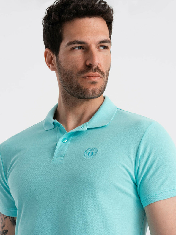 Ombre Clothing Mintfarbenes Herren-Poloshirt Ombre Clothing