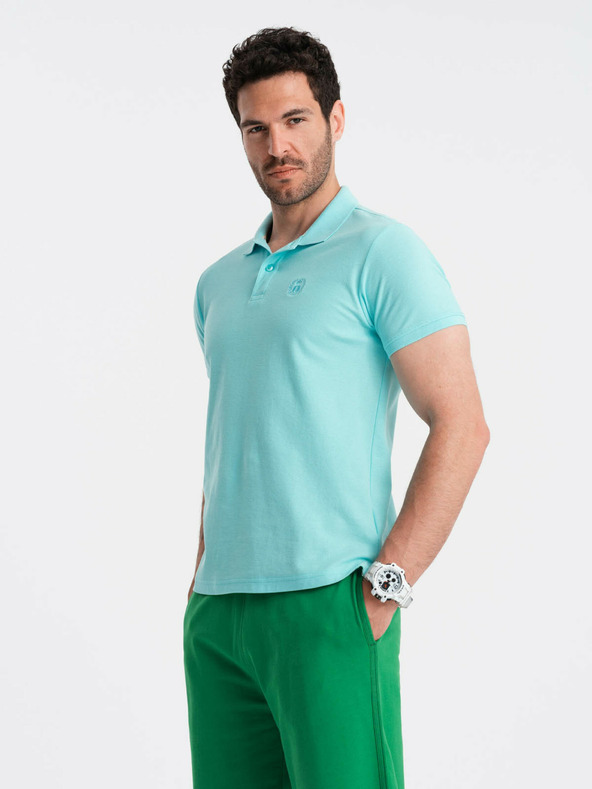 Ombre Clothing Mintfarbenes Herren-Poloshirt Ombre Clothing