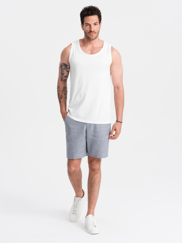 Ombre Clothing Weißes Herren Tank Top aus Baumwolle Ombre Clothing