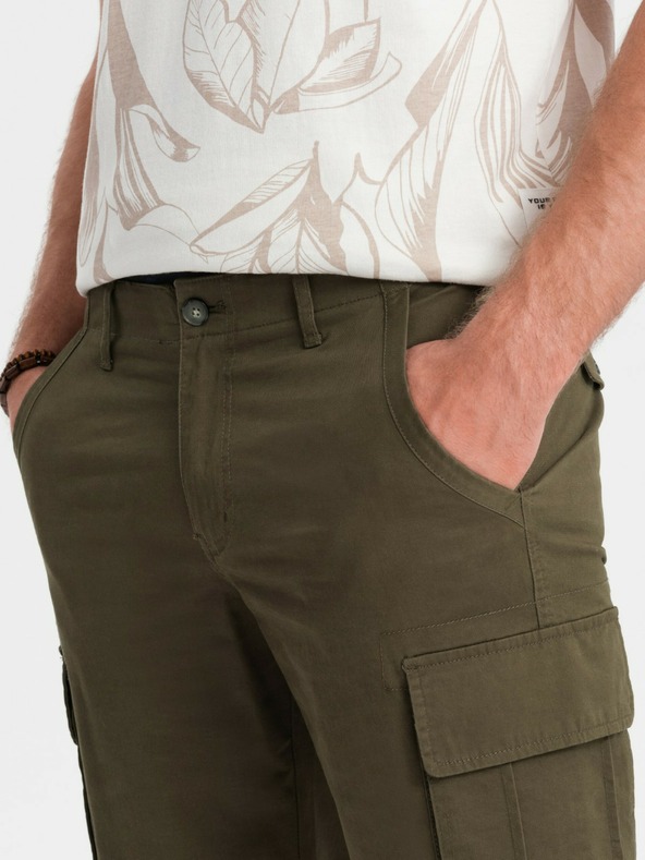 Ombre Clothing |Grüne Herren Cargo Shorts Ombre Clothing