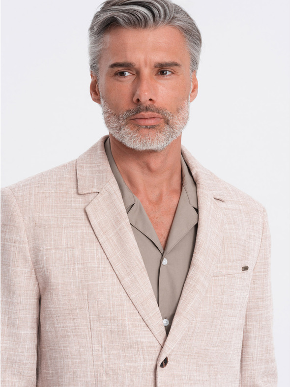 Ombre Clothing Beigefarbener Herren-Blazer Ombre Clothing