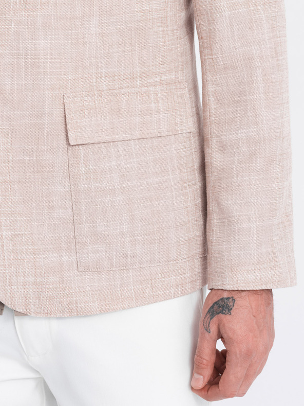 Ombre Clothing Beigefarbener Herren-Blazer Ombre Clothing