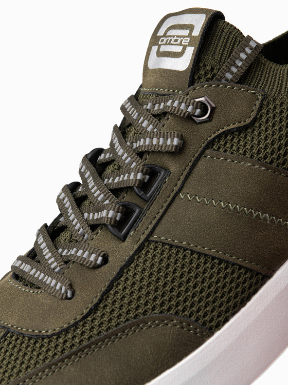 Ombre Clothing Grüne Herren-Turnschuhe Ombre Clothing