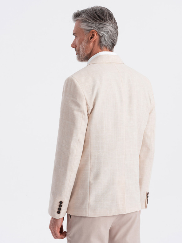 Ombre Clothing Cremefarbener Herren Blazer Ombre Clothing