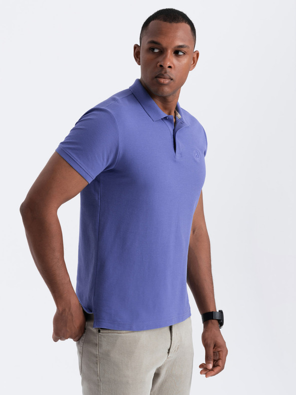 Ombre Clothing Lila Herren-Poloshirt Ombre Clothing