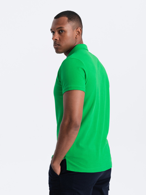 Ombre Clothing Grünes Herren-Poloshirt Basic Ombre Clothing