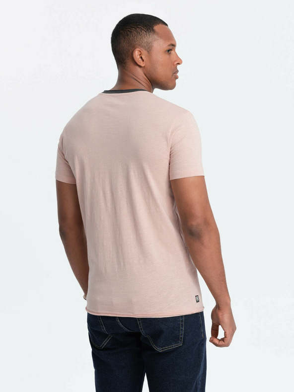 Ombre Clothing Rosa Herren-T-Shirt Ombre Clothing