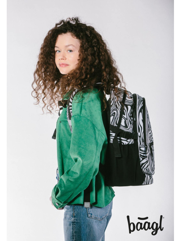 BAAGL  Schwarzer Schulrucksack Baagl Core Mixture