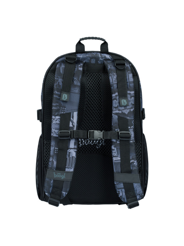 BAAGL  Baagl Core Technic grauer Schulrucksack