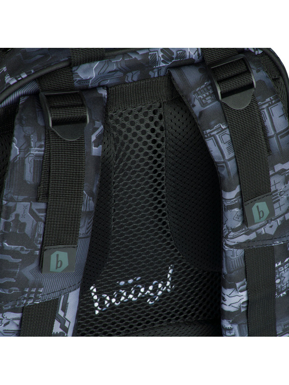 BAAGL  Baagl Core Technic grauer Schulrucksack