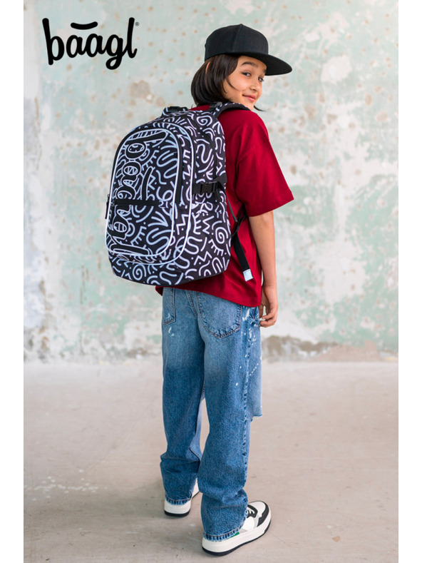 BAAGL  Schwarzer Schulrucksack Baagl Core Element