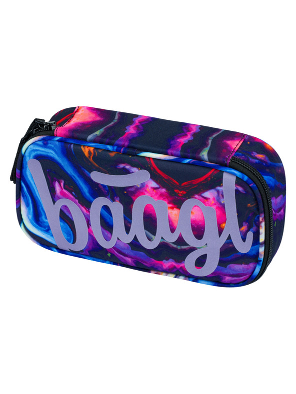 BAAGL  Lila Schulset - Rucksack, Mäppchen, Tasche Baagl Core Marble