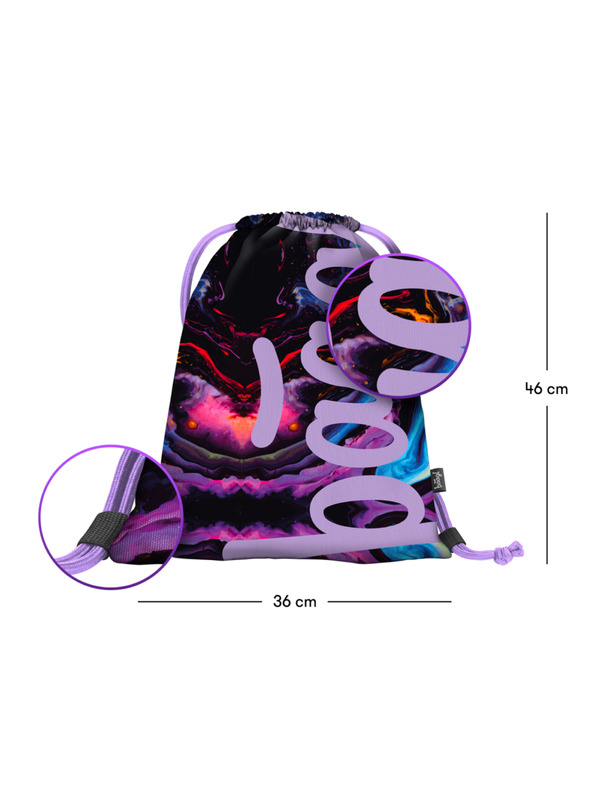 BAAGL  Lila Schulset - Rucksack, Mäppchen, Tasche Baagl Core Marble