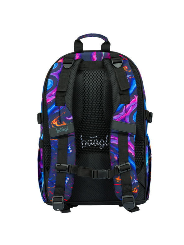 BAAGL  Lila Schulset - Rucksack, Mäppchen, Tasche Baagl Core Marble