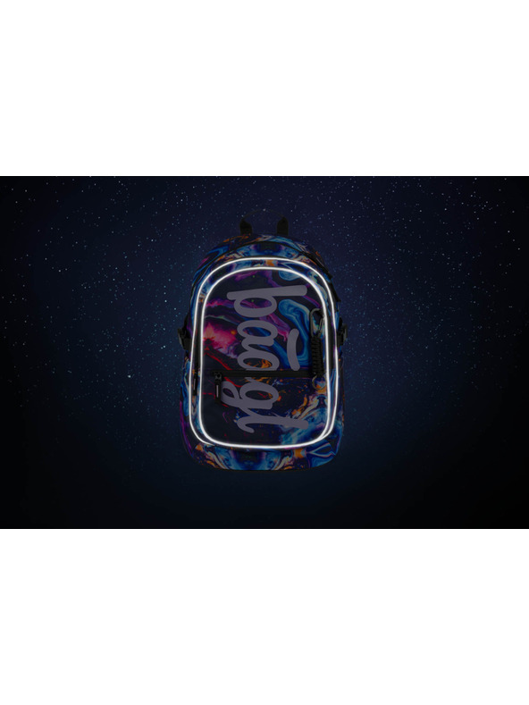 BAAGL  Lila Schulset - Rucksack, Mäppchen, Tasche Baagl Core Marble