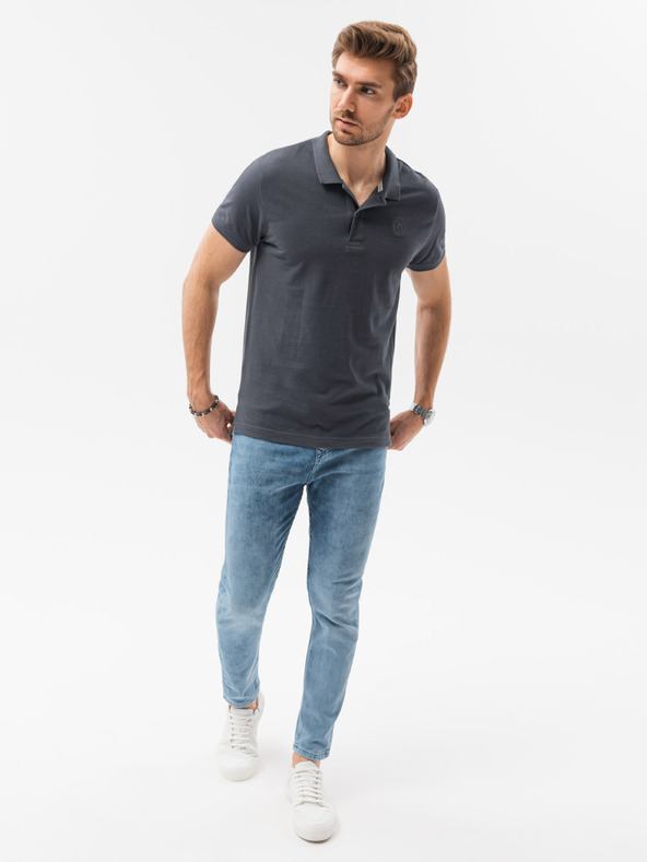 Ombre Clothing Poloshirt aus Piqué-Strick für Herren Ombre Clothing